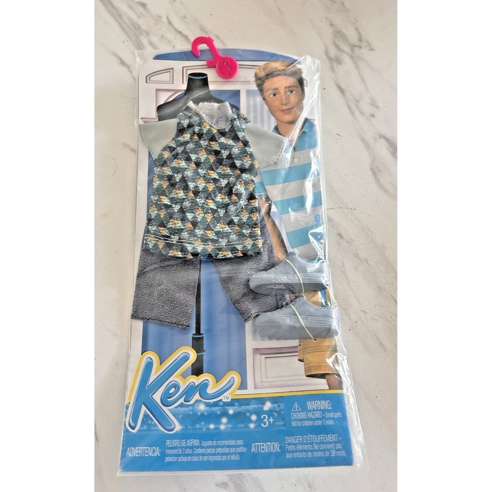 Barbie Mattel Fashionistas Ken Doll Casual Tee Shorts‎ & Boat Shoes New 2015  SS